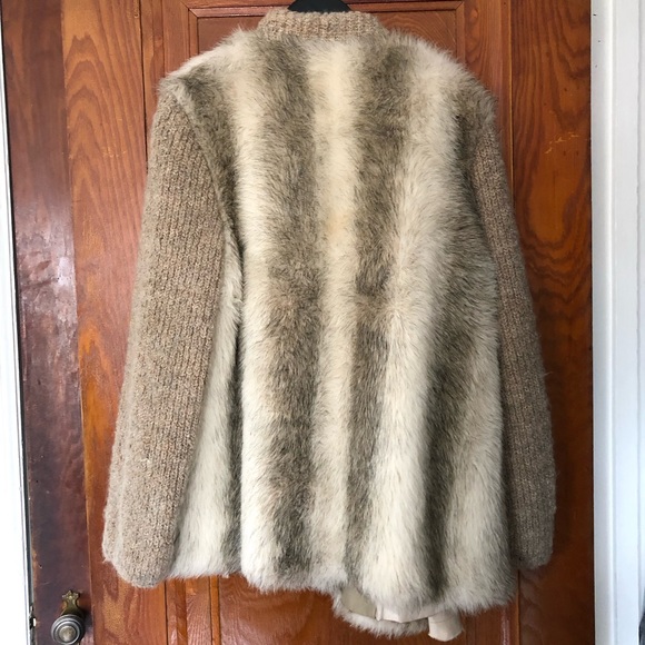 Vintage Designer Dubrowsky & Perlbinder Faux Fur Sweater Jacket - Picture 12 of 13